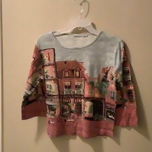 Decorated Mid Sleeve Tee Shirt